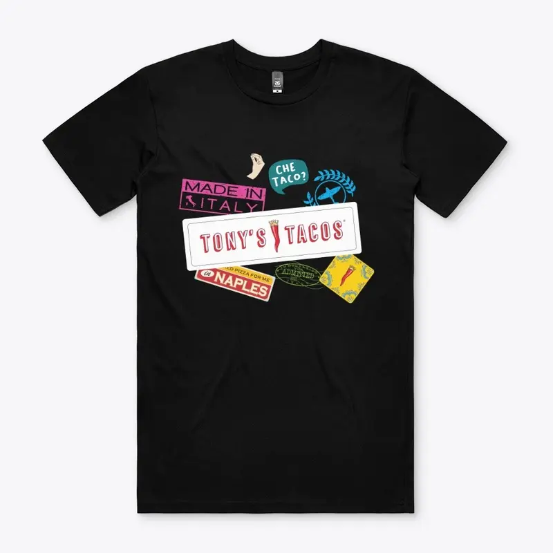 Tony's Destination Sticker Tee